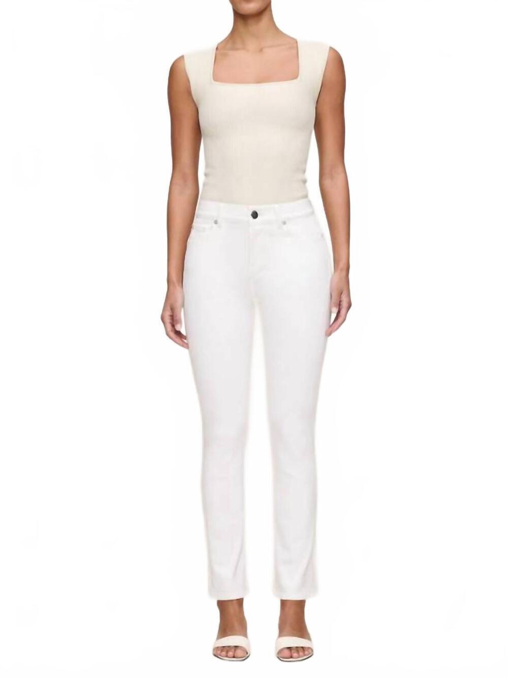 NEW DL1961 - WOMEN'S mara straight mid rise jeans in white